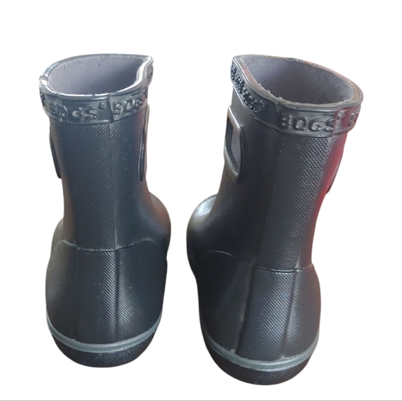 Bogs Black Skipper II Solid Kid's Rainboots - Picture 3 of 9